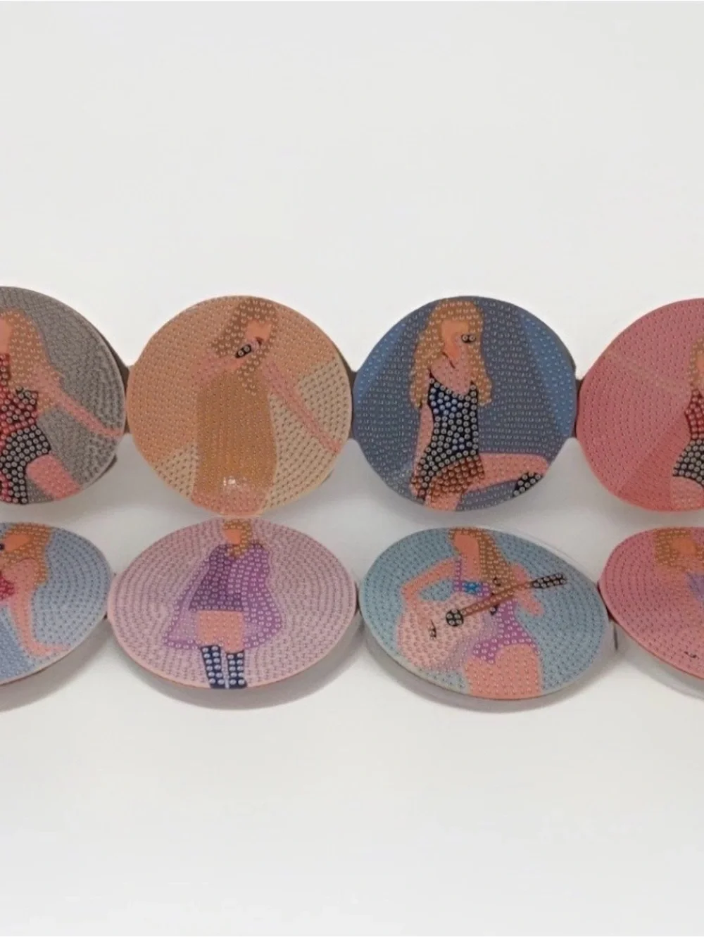 Taylor Swift  Inspired Diamond Art Coaster Set 8pc DIY Kit w Holder Gift